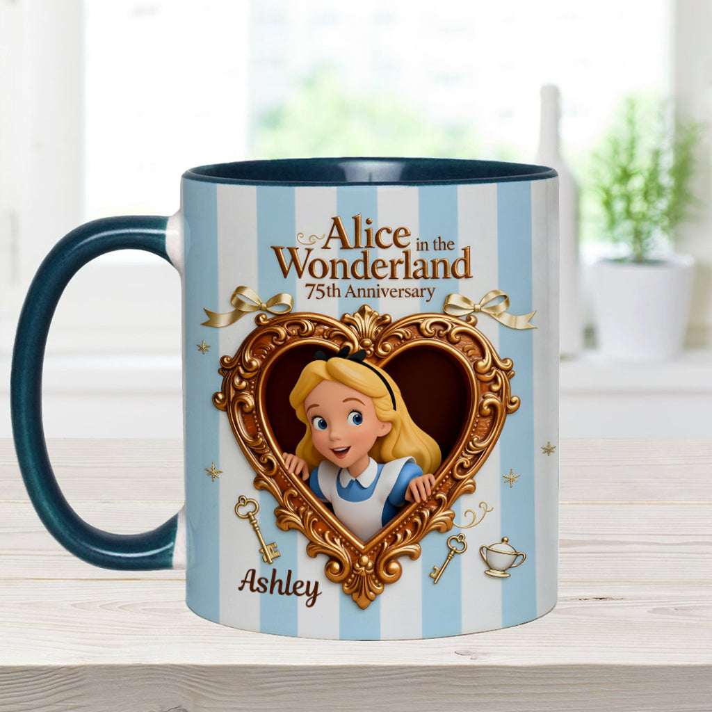 Personalized Alice in Wonderland Accent Mug for Kids and Adults Accent Mug GradoCreations