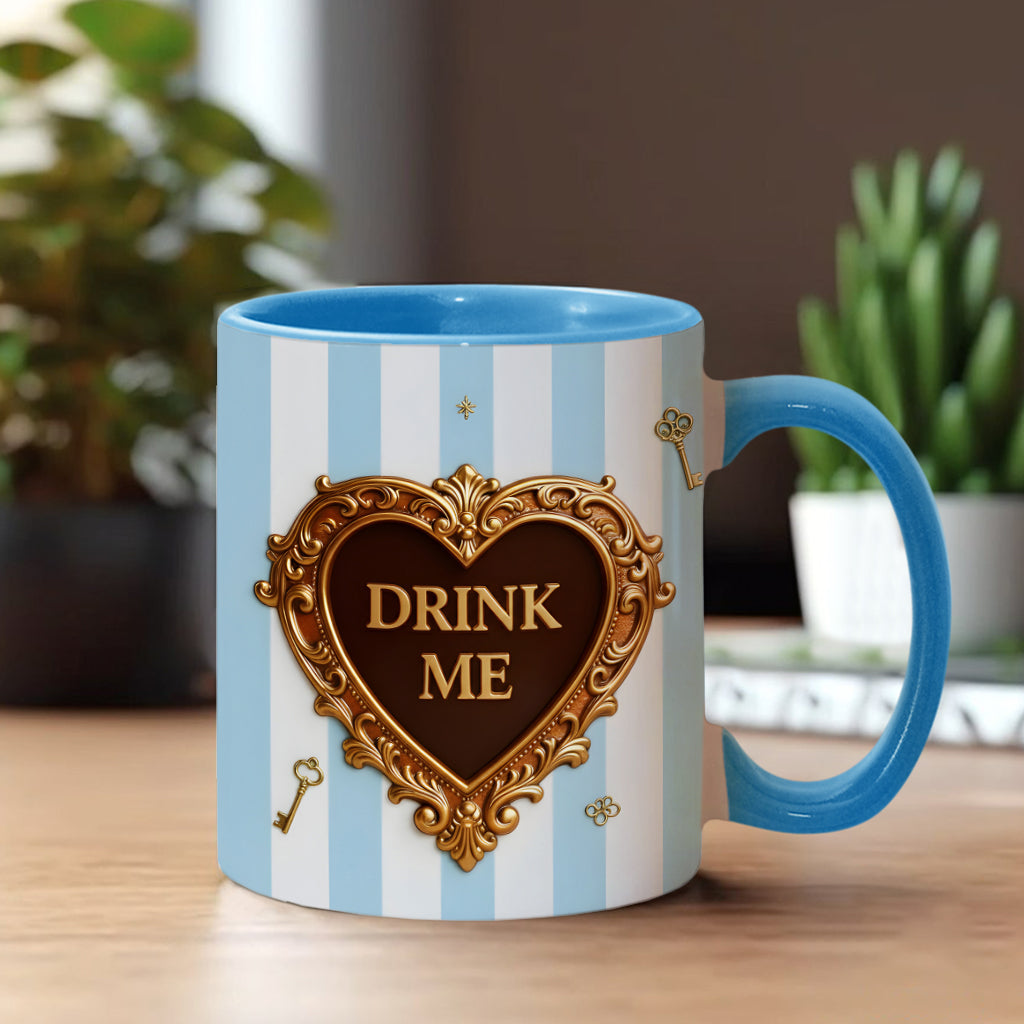 Personalized Alice in Wonderland Accent Mug for Kids and Adults Accent Mug GradoCreations