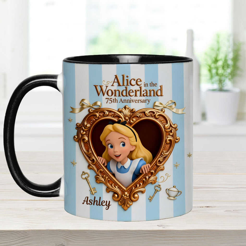 Personalized Alice in Wonderland Accent Mug for Kids and Adults Accent Mug GradoCreations