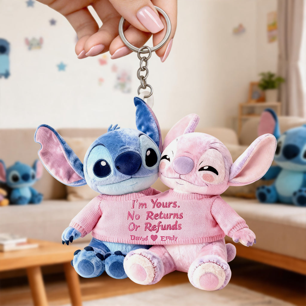 Personalized Ohana Plush Keychain Custom Name Gift for Friends Plush Keychain GradoCreations