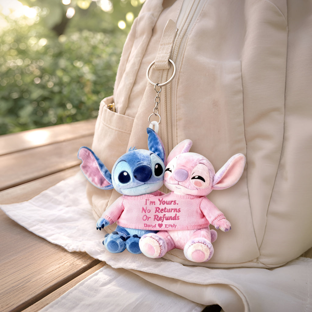 Personalized Ohana Plush Keychain Custom Name Gift for Friends Plush Keychain GradoCreations