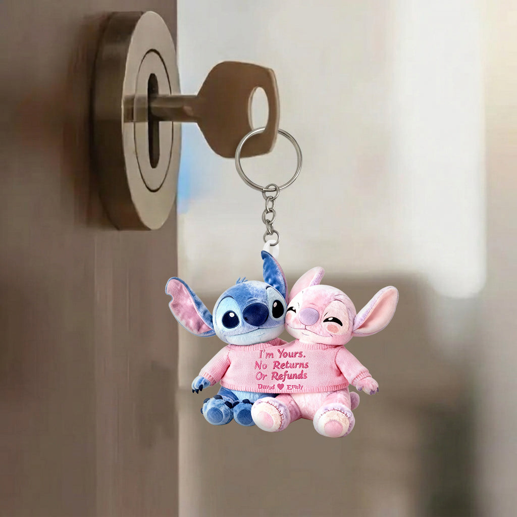 Personalized Ohana Plush Keychain Custom Name Gift for Friends Plush Keychain GradoCreations
