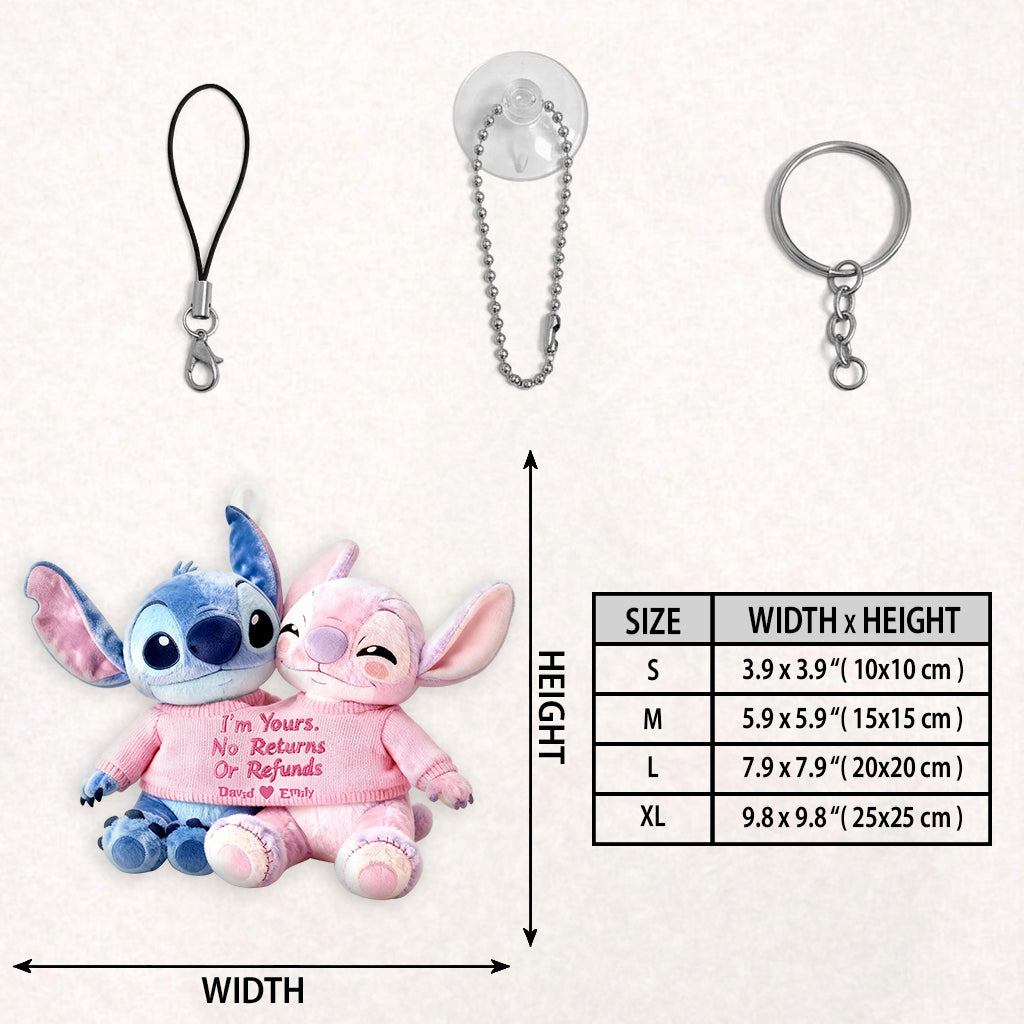 Personalized Ohana Plush Keychain Custom Name Gift for Friends Plush Keychain GradoCreations