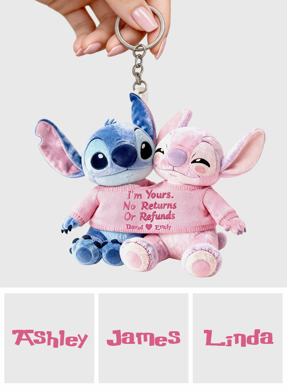 Personalized Ohana Plush Keychain Custom Name Gift for Friends Plush Keychain GradoCreations
