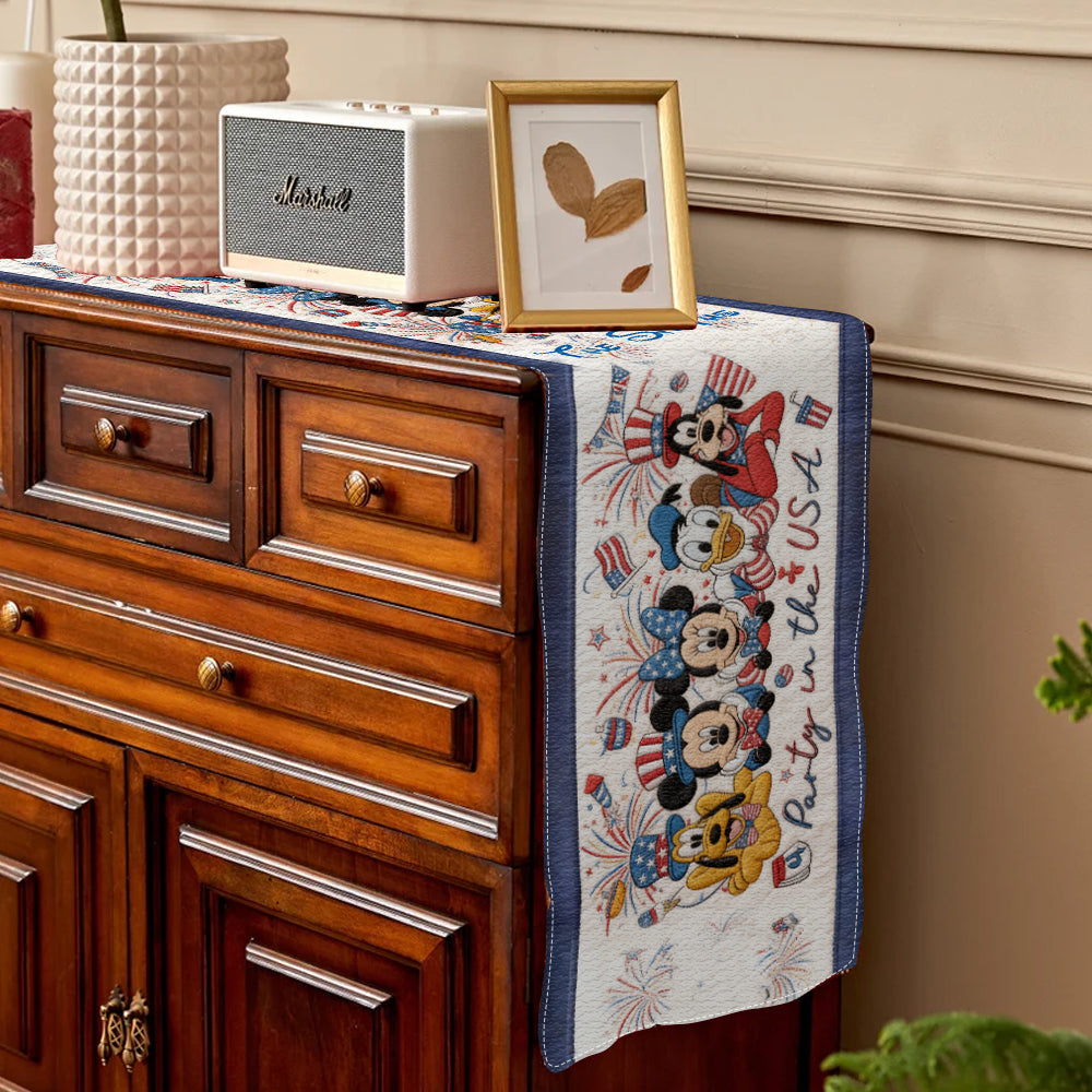 Personalized Disney Themed Table Runner for Family Celebrations Table Runner GradoCreations