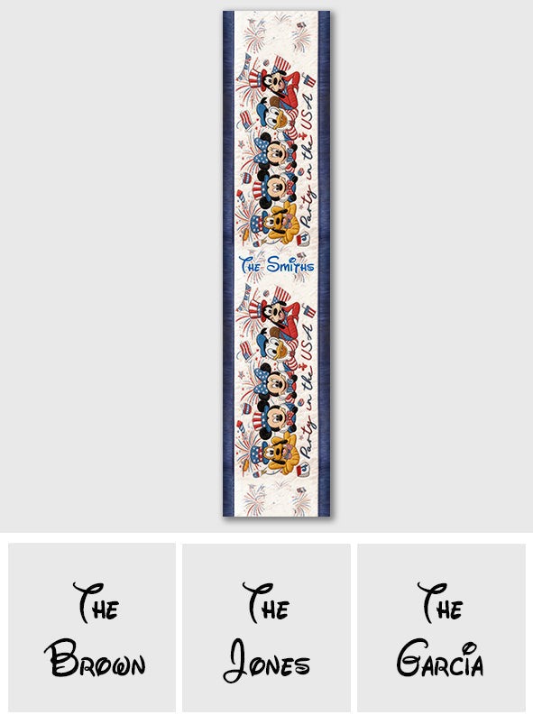 Personalized Disney Themed Table Runner for Family Celebrations Table Runner GradoCreations