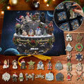 Personalized Advent Calendar with 24 Acrylic Ornaments for Christmas Folded Advent Calendar With Ornaments GradoCreations