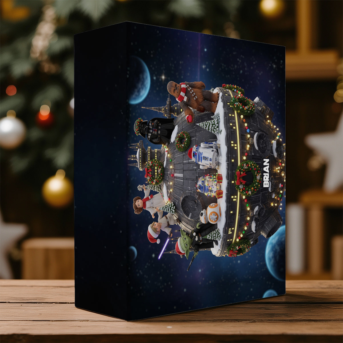 Personalized Advent Calendar with 24 Acrylic Ornaments for Christmas Folded Advent Calendar With Ornaments GradoCreations