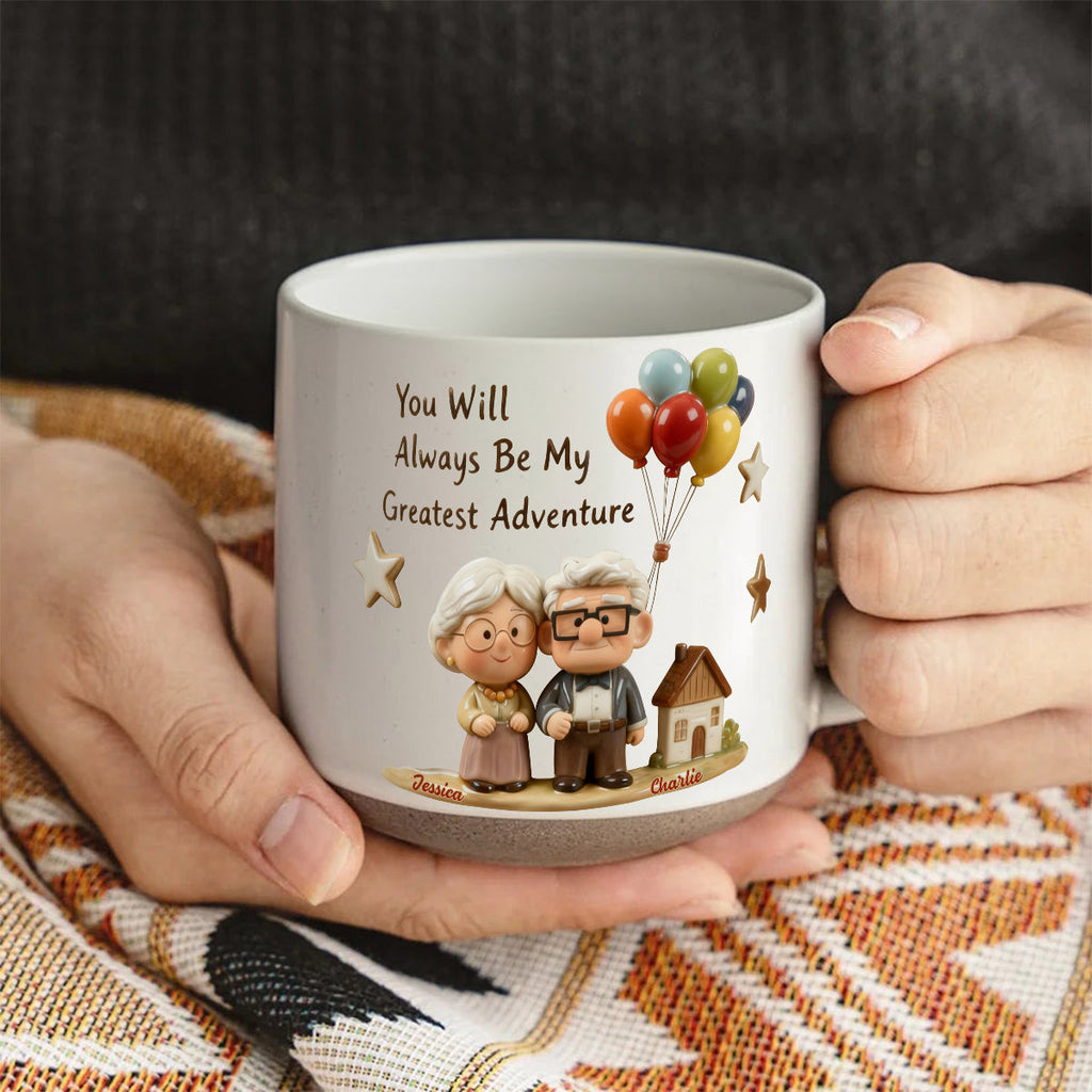 Personalized Printed Pottery Mug Unique Couple Gift Adventure Printed Pottery Mug GradoCreations