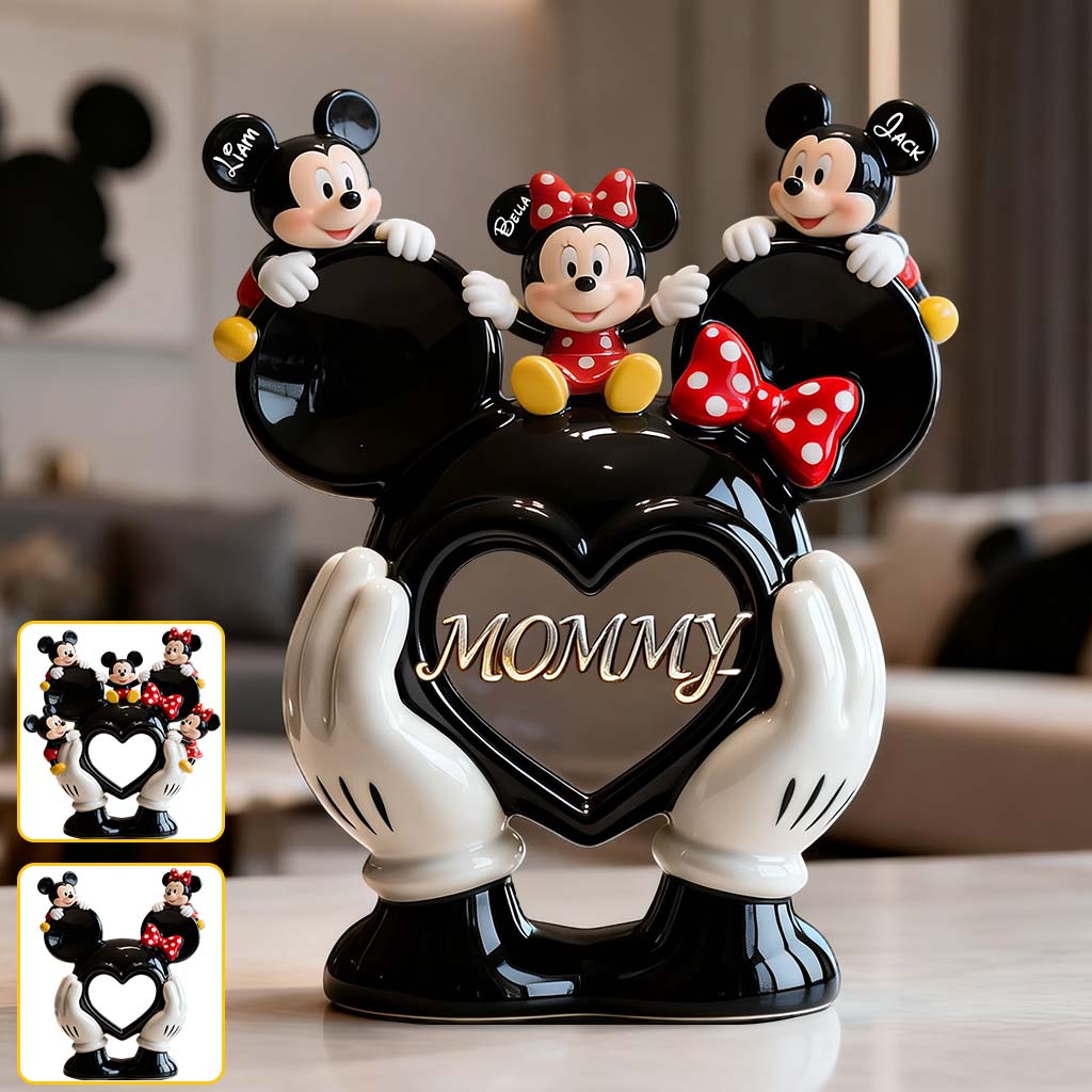 Personalized Mickey Mouse Acrylic Plaque Custom Family Gift for Mom Custom Shaped Acrylic Plaque GradoCreations