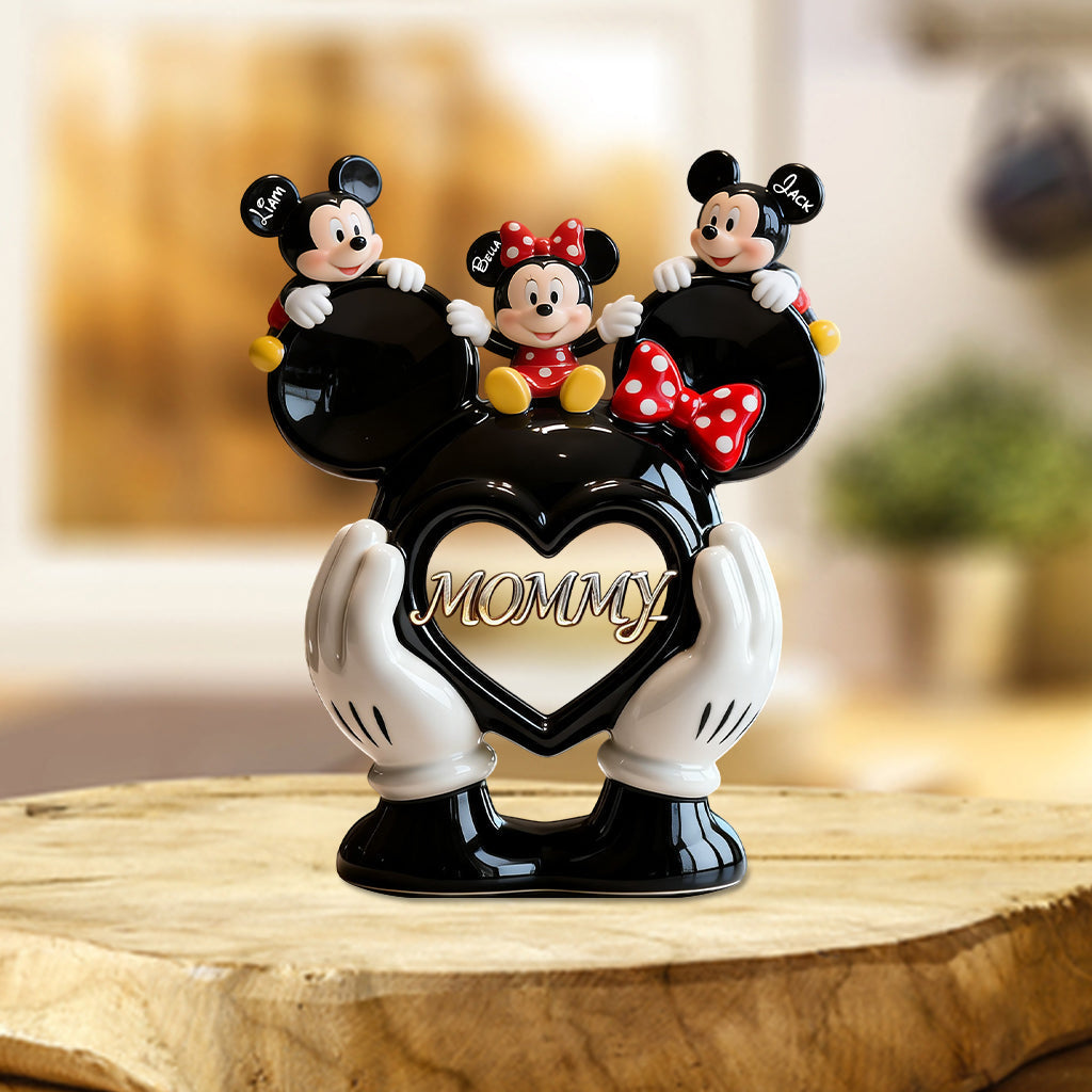 Personalized Mickey Mouse Acrylic Plaque Custom Family Gift for Mom Custom Shaped Acrylic Plaque GradoCreations