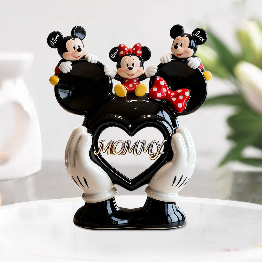 Personalized Mickey Mouse Acrylic Plaque Custom Family Gift for Mom Custom Shaped Acrylic Plaque GradoCreations