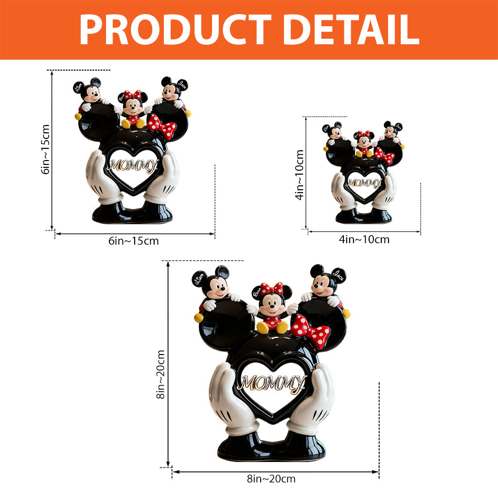 Personalized Mickey Mouse Acrylic Plaque Custom Family Gift for Mom Custom Shaped Acrylic Plaque GradoCreations