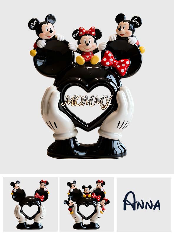 Personalized Mickey Mouse Acrylic Plaque Custom Family Gift for Mom Custom Shaped Acrylic Plaque GradoCreations