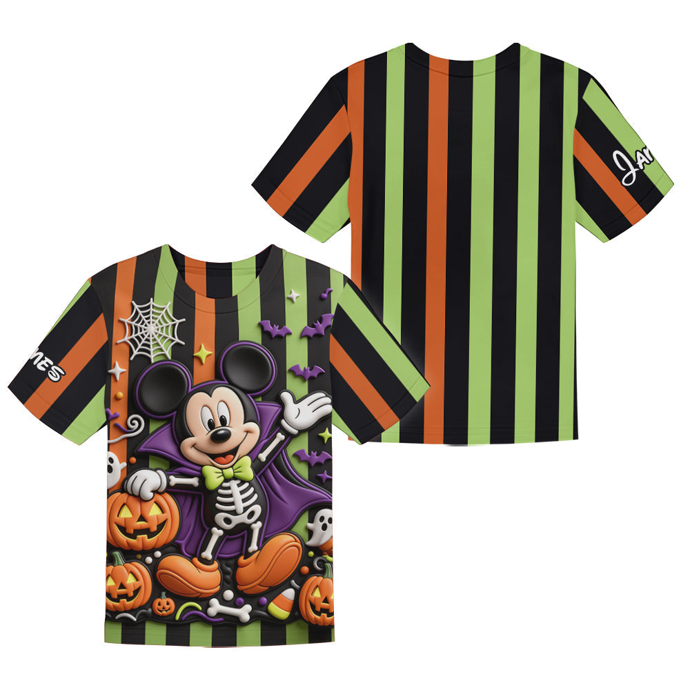 Personalized Halloween Mickey Mouse T-Shirt & Shorts Set for Kids Kid T-shirt & Shorts GradoCreations