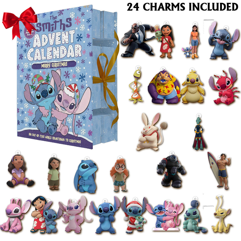 Personalized Advent Calendar with 24 Acrylic Ornaments for Kids Folded Advent Calendar With Ornaments GradoCreations