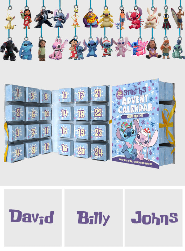 Personalized Advent Calendar with 24 Acrylic Ornaments for Kids Folded Advent Calendar With Ornaments GradoCreations