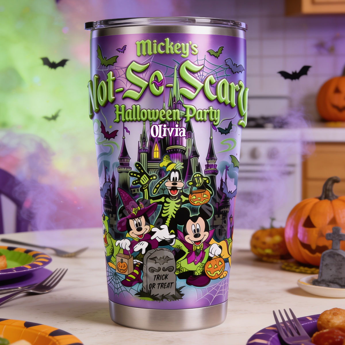 Personalized Halloween Tumbler Custom Name Magic Drinkware Tumbler GradoCreations