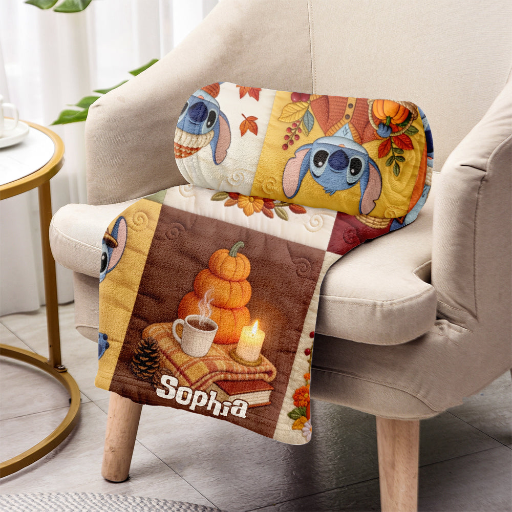 Personalized Ohana Blanket for Family | Cozy Fall Decor Blanket GradoCreations