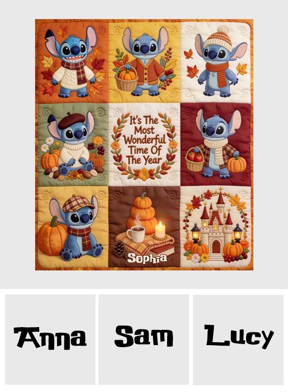 Personalized Ohana Blanket for Family | Cozy Fall Decor Blanket GradoCreations