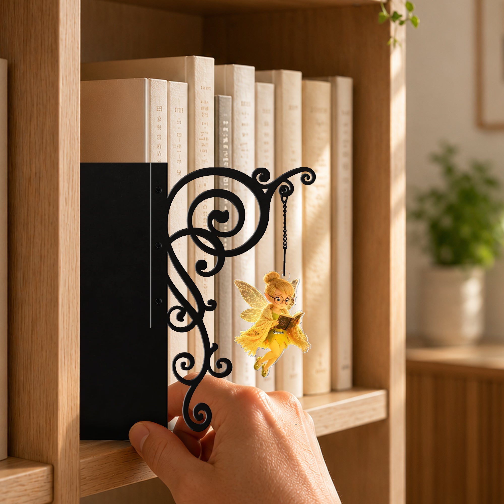 Personalized Fairy Bookshelf Lamp Custom Name Gift for Book Lovers Bookshelf Lamp GradoCreations