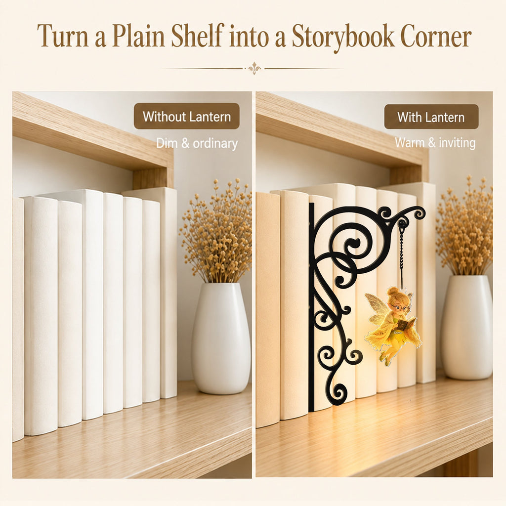 Personalized Fairy Bookshelf Lamp Custom Name Gift for Book Lovers Bookshelf Lamp GradoCreations