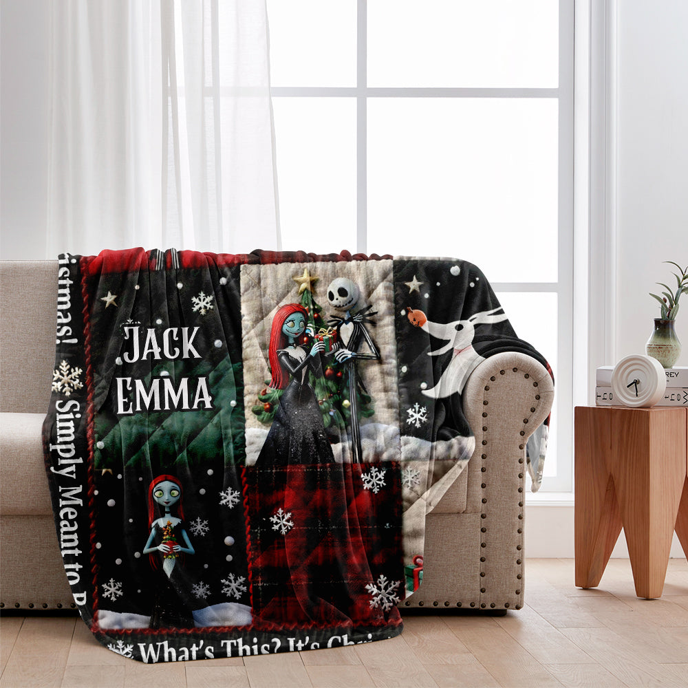 Personalized Nightmare Before Christmas Blanket Gift for Family Blanket GradoCreations
