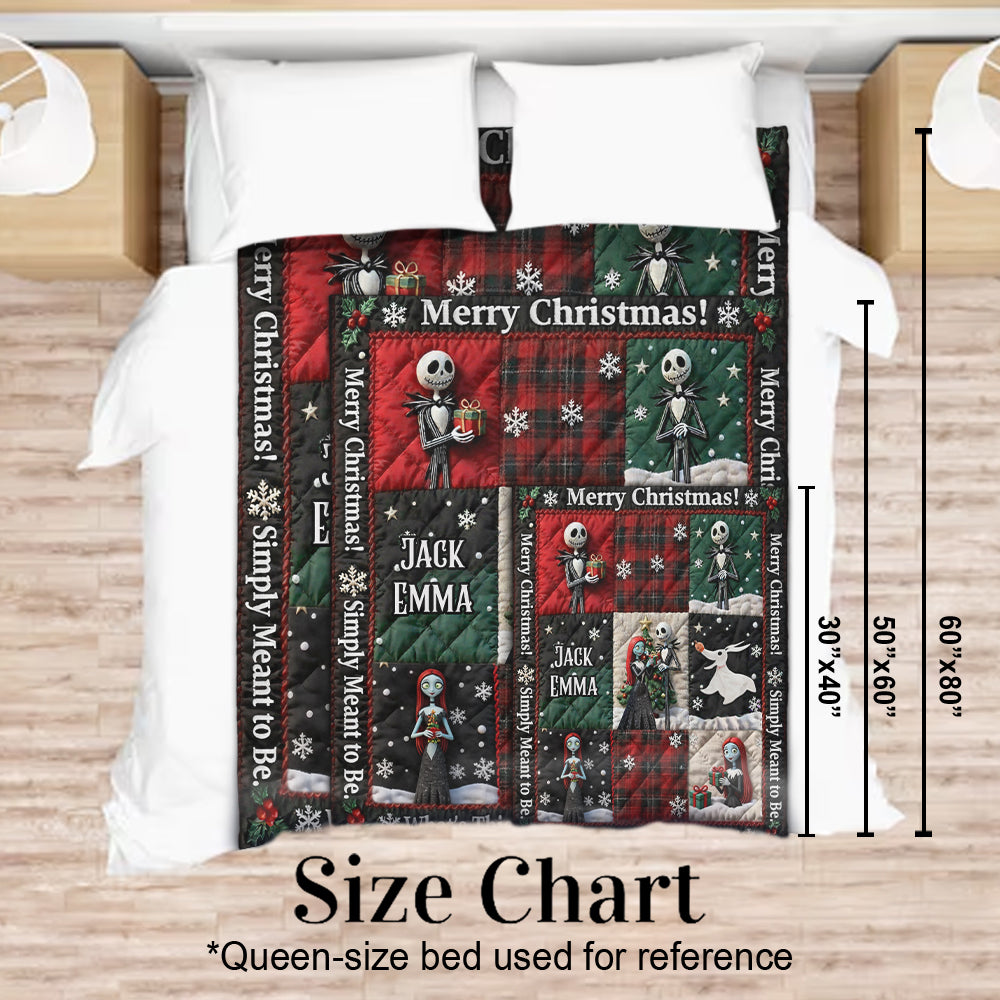 Personalized Nightmare Before Christmas Blanket Gift for Family Blanket GradoCreations