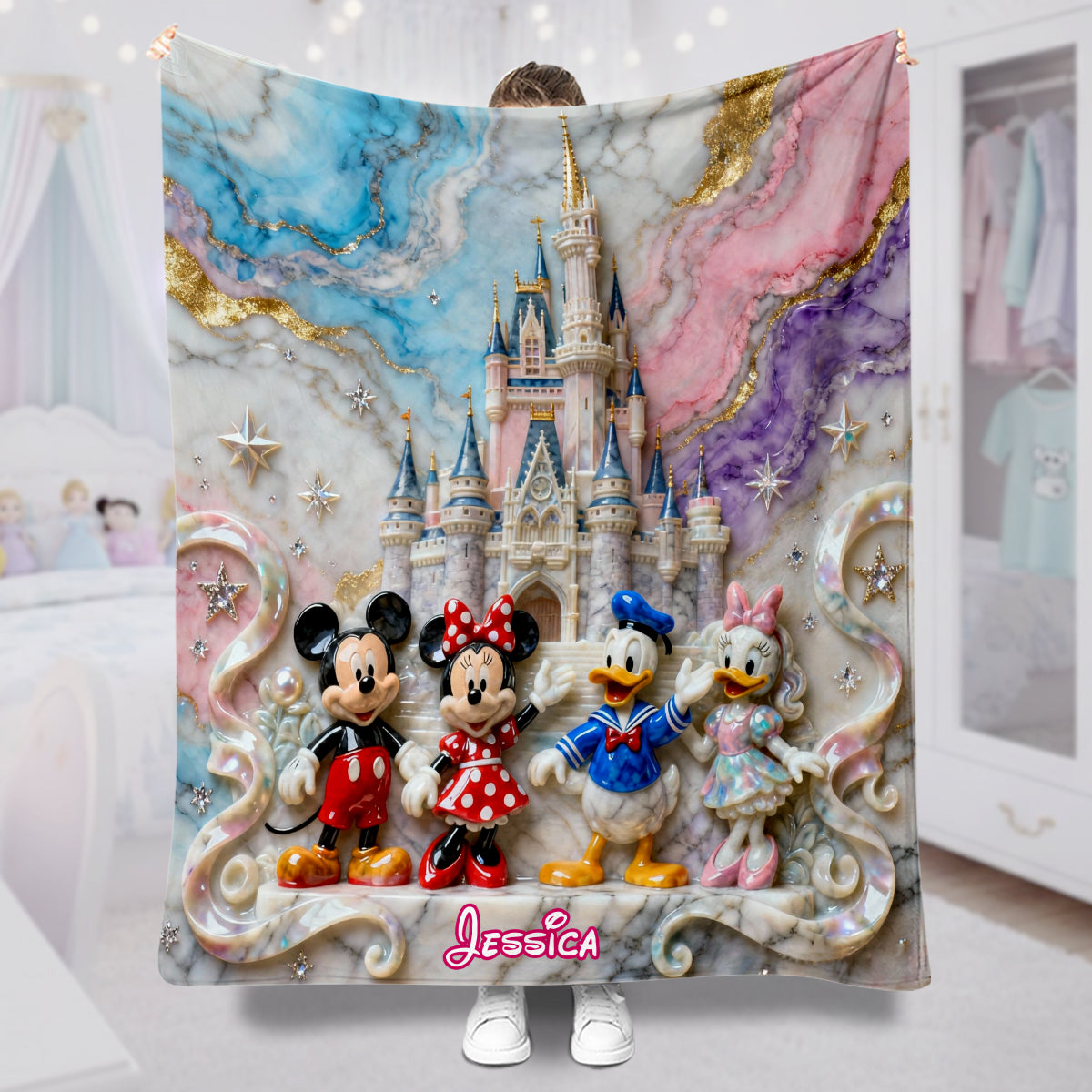 Personalized Mickey Mouse Blanket Soft Flannel Gift for Kids Blanket GradoCreations