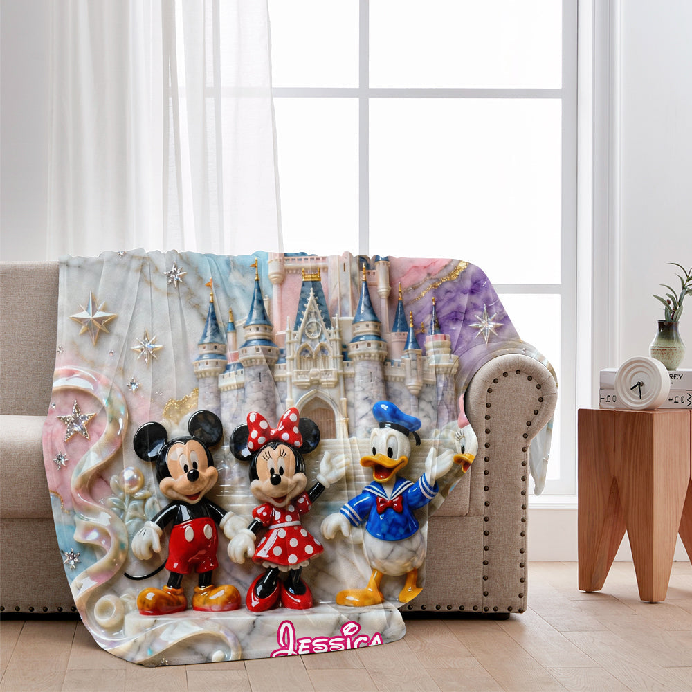 Personalized Mickey Mouse Blanket Soft Flannel Gift for Kids Blanket GradoCreations