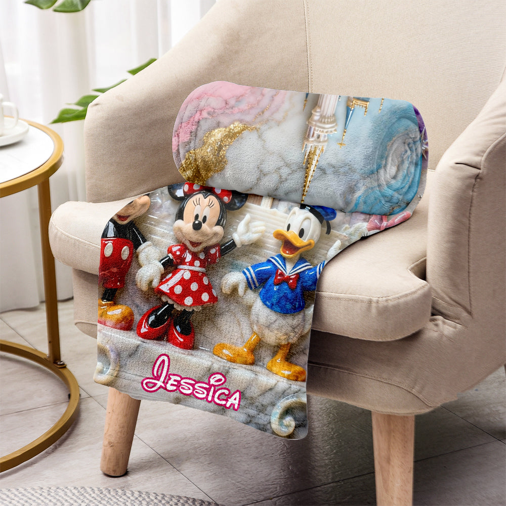 Personalized Mickey Mouse Blanket Soft Flannel Gift for Kids Blanket GradoCreations