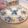 Personalized Non-Slip Tufted Rug with Stitch Design for Kids Room Non-Slip Tufted Rug GradoCreations
