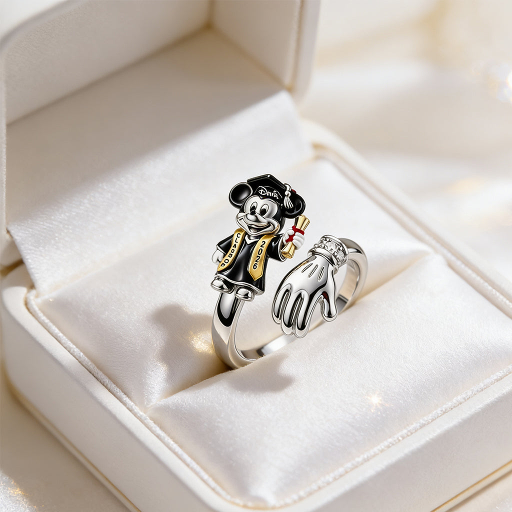 Personalized Magical Mouse Graduate Adjustable Ring Gift Adjustable Shaped Ring GradoCreations
