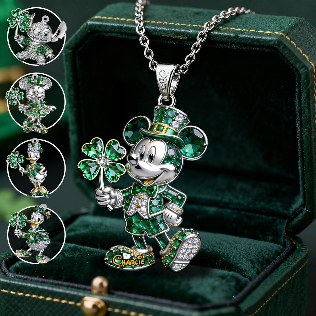 Personalized Mickey Mouse Charm Necklace for Kids and Adults Shaped Metal Pendant Necklace GradoCreations