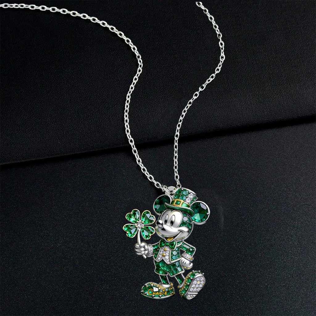 Personalized Mickey Mouse Charm Necklace for Kids and Adults Shaped Metal Pendant Necklace GradoCreations