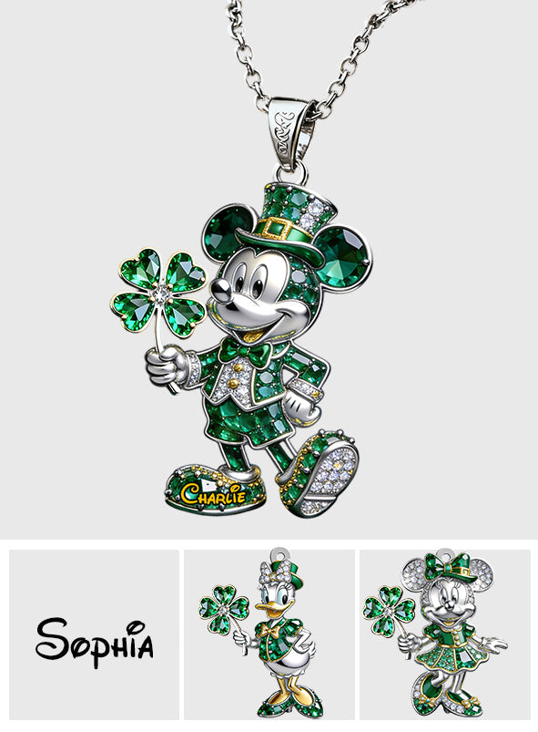Personalized Mickey Mouse Charm Necklace for Kids and Adults Shaped Metal Pendant Necklace GradoCreations