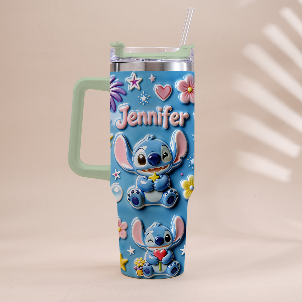 Personalized Ohana Tumbler with Handle Custom Name Gift for Family Tumbler With Handle GradoCreations