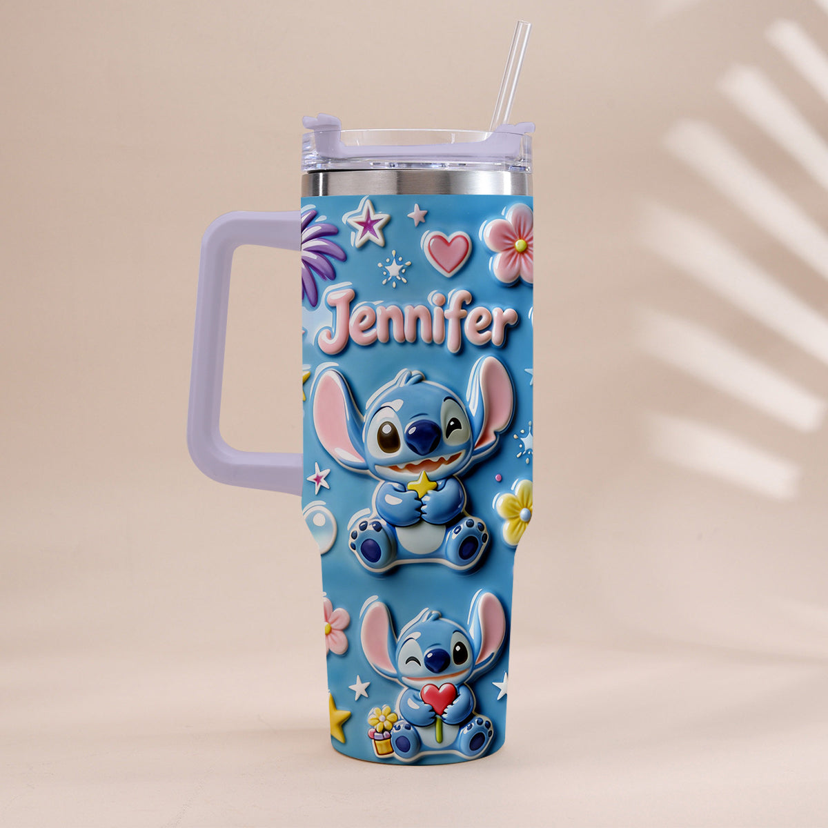 Personalized Ohana Tumbler with Handle Custom Name Gift for Family Tumbler With Handle GradoCreations
