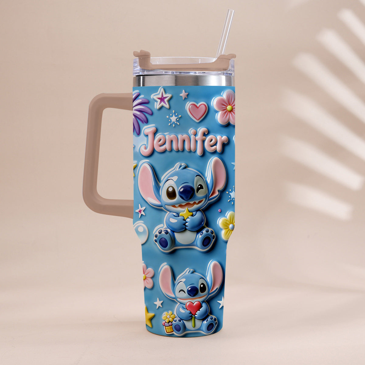 Personalized Ohana Tumbler with Handle Custom Name Gift for Family Tumbler With Handle GradoCreations