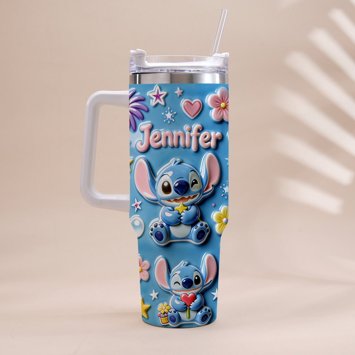 Personalized Ohana Tumbler with Handle Custom Name Gift for Family Tumbler With Handle GradoCreations
