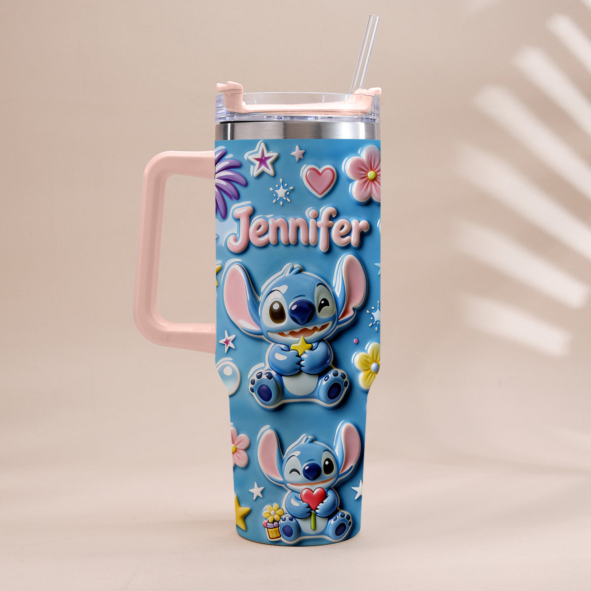Personalized Ohana Tumbler with Handle Custom Name Gift for Family Tumbler With Handle GradoCreations