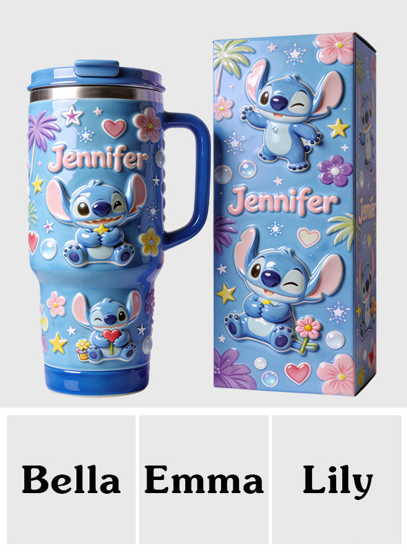 Personalized Ohana Tumbler with Handle Custom Name Gift for Family Tumbler With Handle GradoCreations