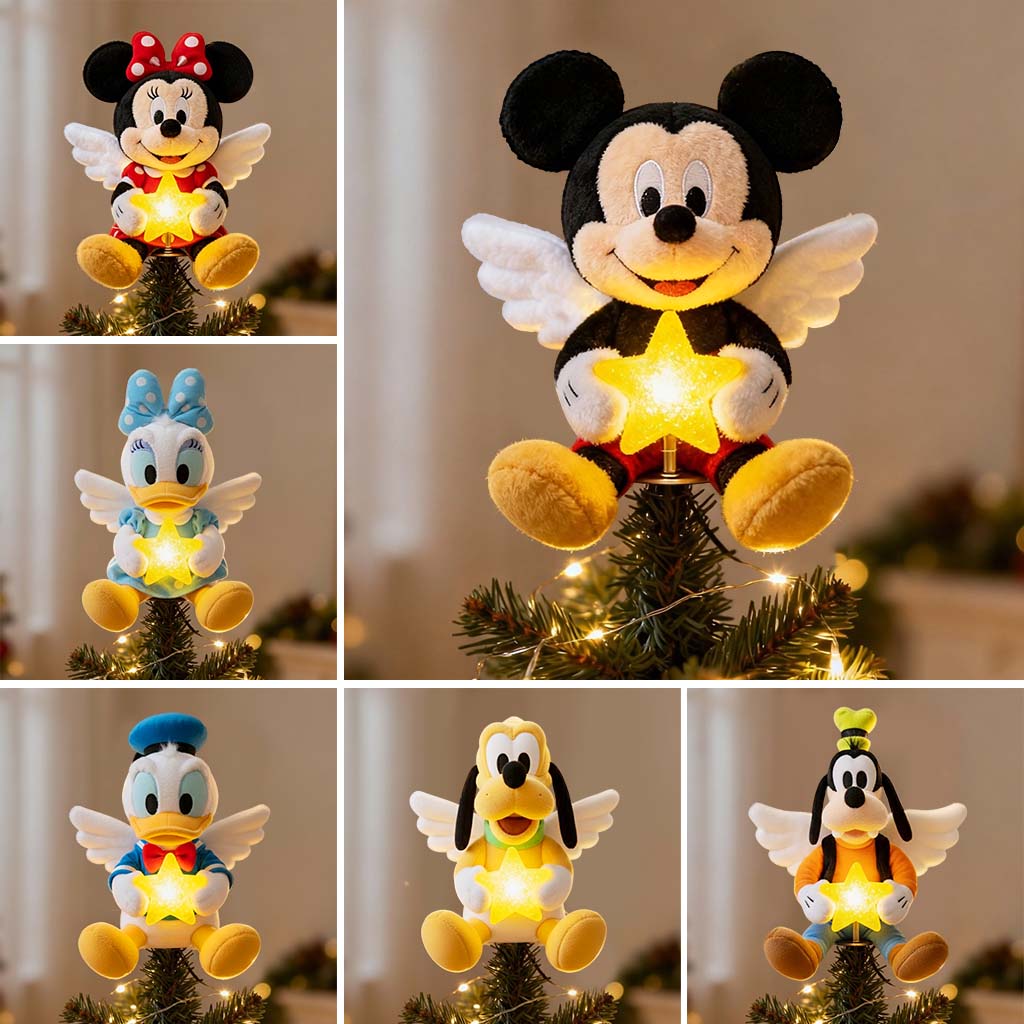 Personalized Mickey Mouse LED Light Tree Topper Holiday Decor LED Light Tree Topper GradoCreations
