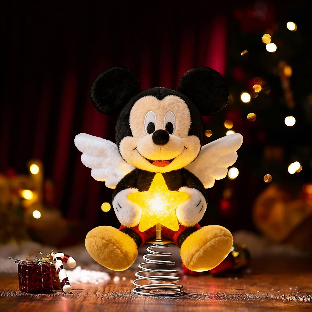 Personalized Mickey Mouse LED Light Tree Topper Holiday Decor LED Light Tree Topper GradoCreations
