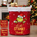Personalized Grinch Christmas Storage Basket for Kids | Custom Fun Laundry Organizer Laundry Basket GradoCreations