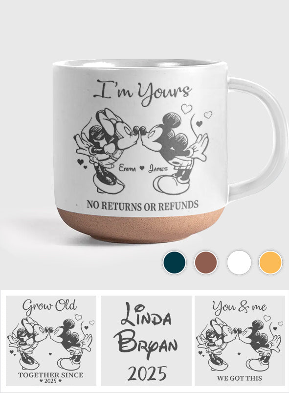Personalized Engraved Pottery Mug Custom Name Gift for Couples Engraved Pottery Mug GradoCreations