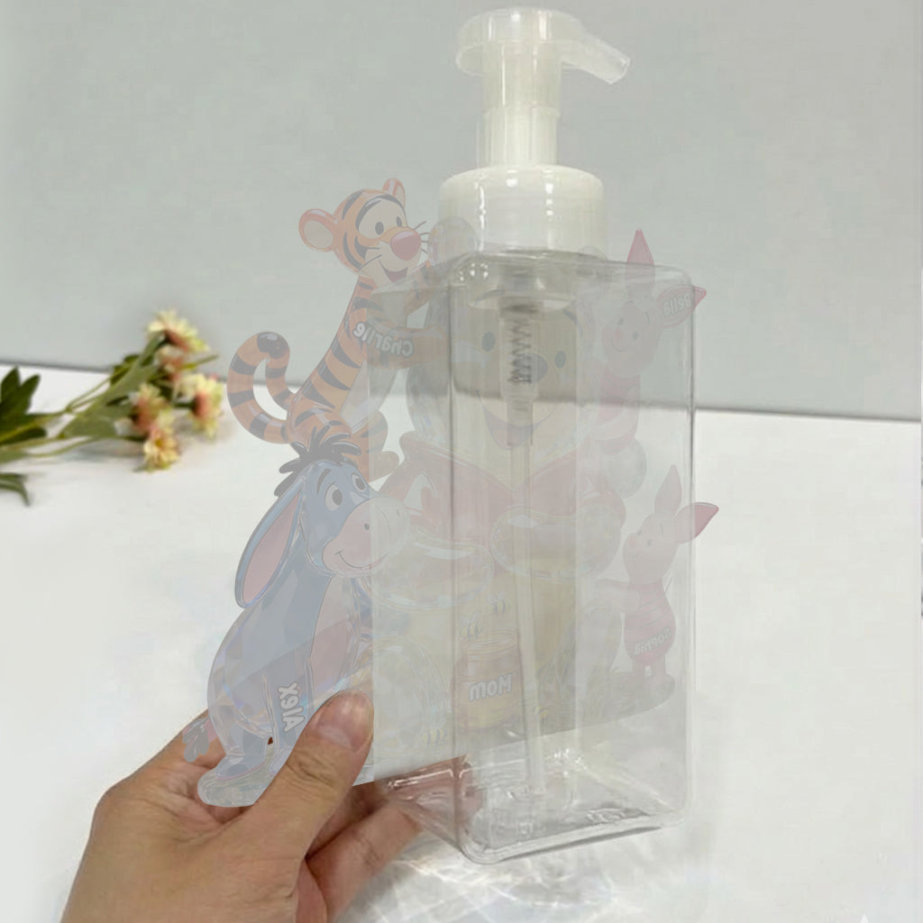 Personalized Winnie the Pooh Pump Dispenser with Custom Names Gift for Mom Pump Dispenser GradoCreations