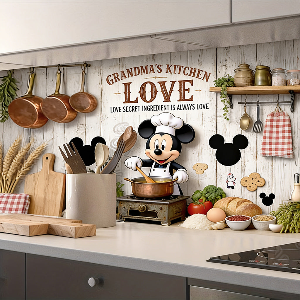 Personalized Mickey Mouse Kitchen Wall Decal for Kids Room Wall Decal GradoCreations