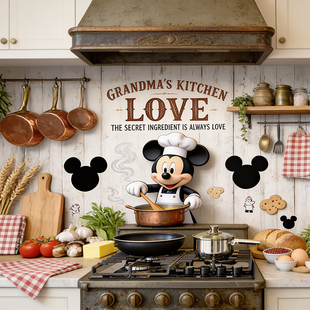 Personalized Mickey Mouse Kitchen Wall Decal for Kids Room Wall Decal GradoCreations