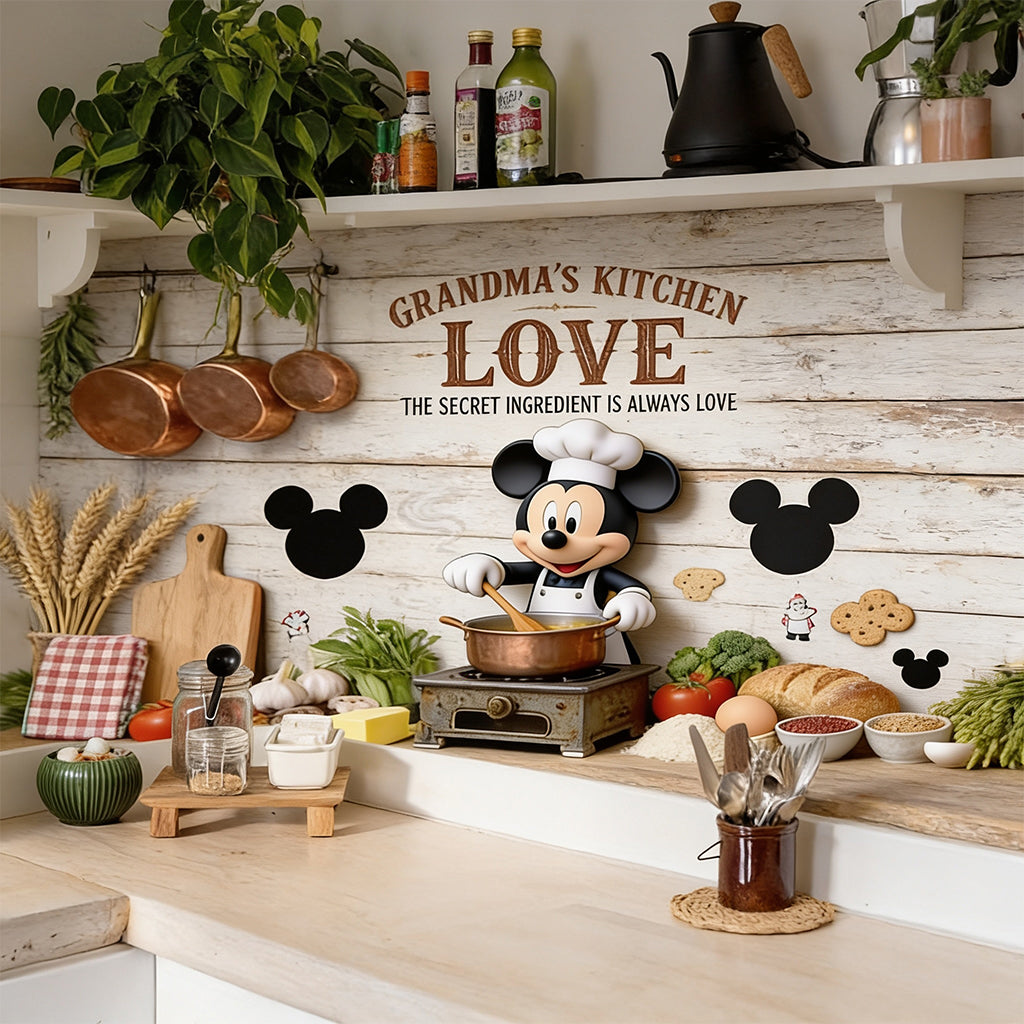 Personalized Mickey Mouse Kitchen Wall Decal for Kids Room Wall Decal GradoCreations